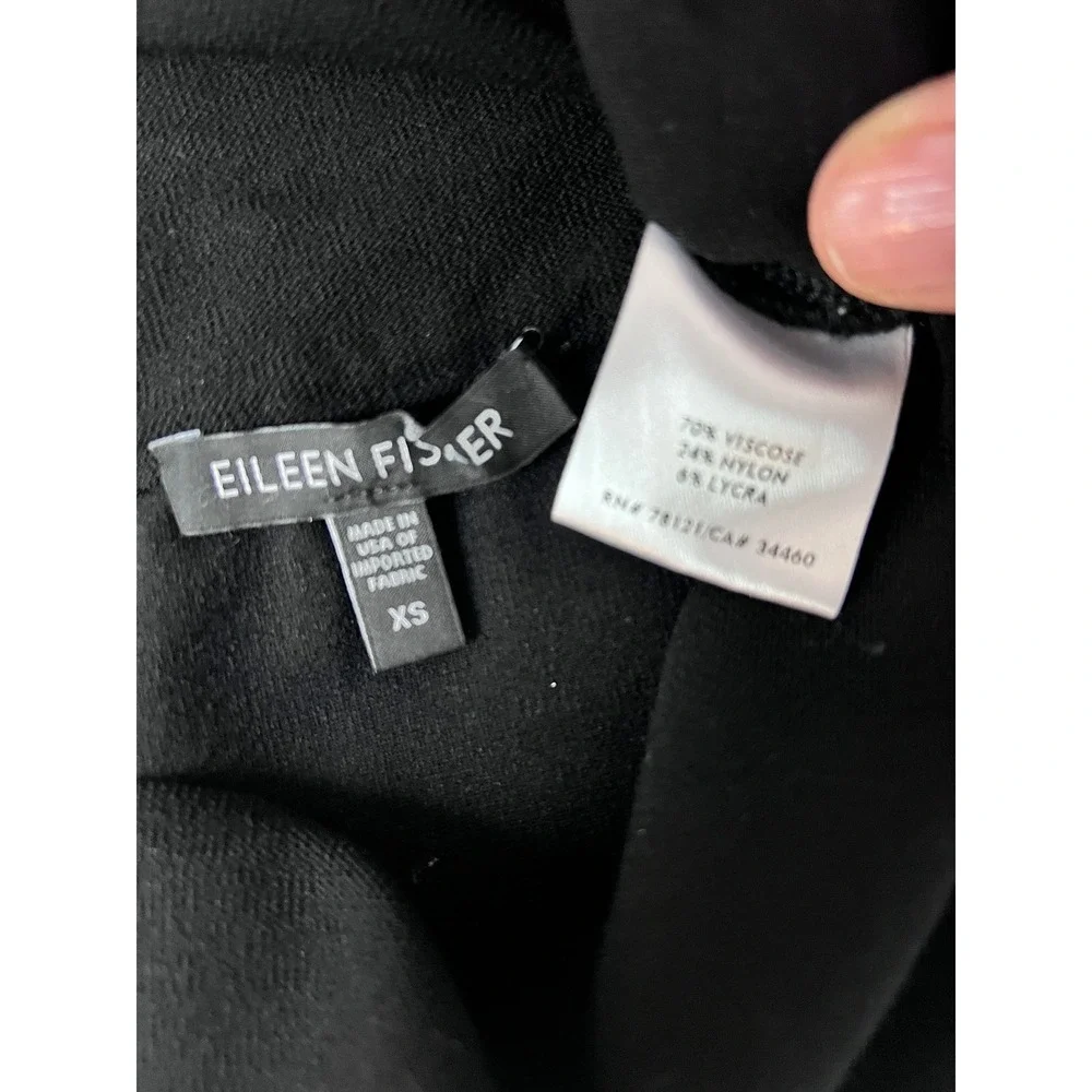 Eileen Fisher Mini Skirt‎ Women XS Black Excellent Viscose Blend Elastic Waist